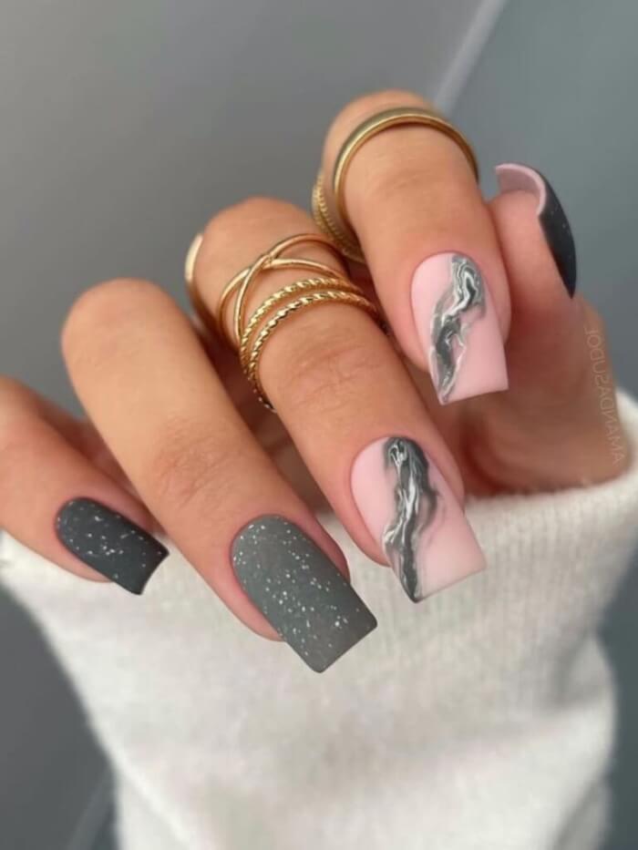 30+ Stunning Nail Designs In Gray To Be Your Go-To Neutral - 237