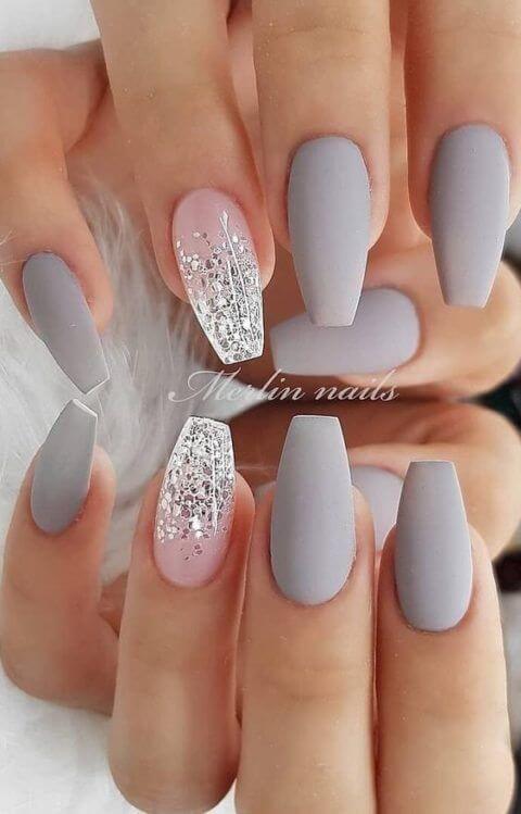 30+ Stunning Nail Designs In Gray To Be Your Go-To Neutral - 205